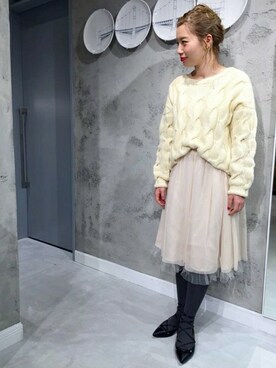 「パンプス 黒」｜natsuさん（レディース・153cm）の冬コーディネート