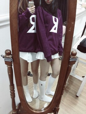 「skirt」｜「アイテム（スウェット）」を使った、readheartさん（レディース・167cm）の冬コーディネート