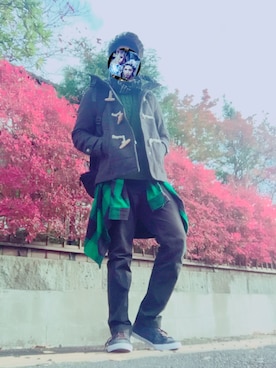 「WEGO（ウィゴー）のアイテム（ダッフルコート）」を使った、.toshiki.さん（メンズ・169cm）の秋コーディネート