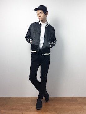 「DETAILS（ディテールズ）のアイテム（シューズ）」を使った、Yさん（メンズ・184cm）の春コーディネート