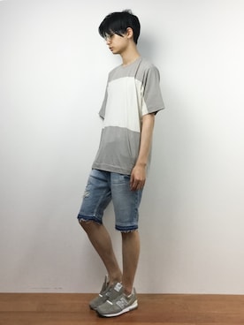 「unrelaxing（アンリラクシング）のアイテム（トップス）」を使った、Yさん（メンズ・184cm）の夏コーディネート