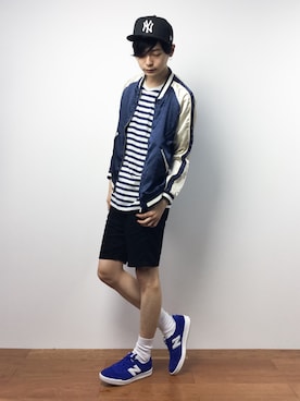 「unrelaxing（アンリラクシング）のアイテム（ブルゾン）」を使った、Yさん（メンズ・184cm）の夏コーディネート