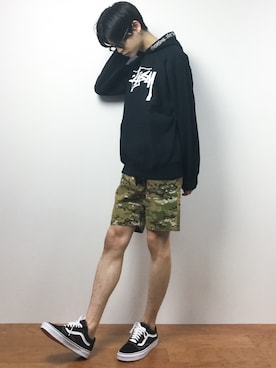 「SOPHNET.（ソフネット）のアイテム」を使った、Yさん（メンズ・184cm）の夏コーディネート