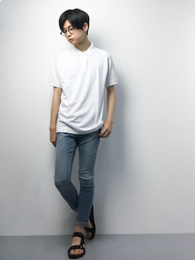 「n(n) BY NUMBER (N)INE（エヌエヌバイナンバーナイン）のアイテム（パンツ）」を使った、Yさん（メンズ・184cm）の夏コーディネート