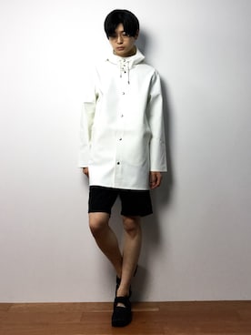 「STUTTERHEIM（ストゥッテルハイム）のアイテム（その他アウター）」を使った、Yさん（メンズ・184cm）の夏コーディネート