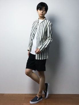 「Scye（サイ）のアイテム（その他アウター）」を使った、Yさん（メンズ・184cm）の夏コーディネート