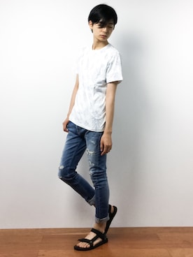 「XX FOUR（ダブルエックスフォー）のアイテム」を使った、Yさん（メンズ・184cm）の夏コーディネート