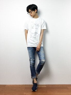 「XX FOUR（ダブルエックスフォー）のアイテム」を使った、Yさん（メンズ・184cm）の夏コーディネート