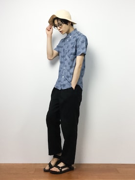 「SILLY GOOD（シリーグッド）のアイテム」を使った、Yさん（メンズ・184cm）の夏コーディネート