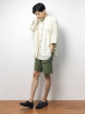 「チャイハネ（チャイハネ）のアイテム（トップス）」を使った、Yさん（メンズ・184cm）の夏コーディネート