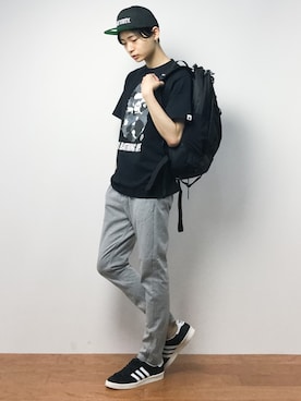 「UNDEFEATED (アンディフィーテッド)のアイテム」を使った、Yさん(メンズ・184cm)の夏コーディネート