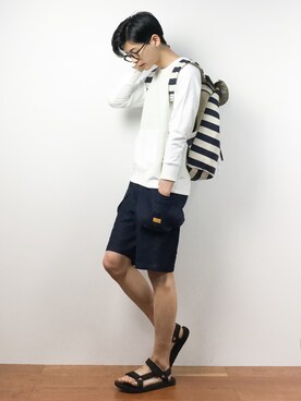 「NATAL DESIGN（ネイタルデザイン）のアイテム（デニムパンツ）」を使った、Yさん（メンズ・184cm）の夏コーディネート