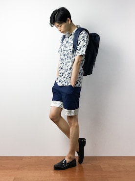 「Herschel Supply（ハーシェルサプライ）のアイテム」を使った、Yさん（メンズ・184cm）の夏コーディネート