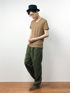 「semantic design（セマンティックデザイン）のアイテム」を使った、Yさん（メンズ・184cm）の夏コーディネート