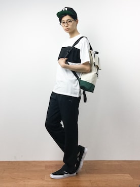 「SUNDUCK（サンダック）のアイテム」を使った、Yさん（メンズ・184cm）の夏コーディネート