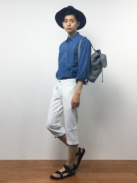 「Herschel Supply（ハーシェルサプライ）のアイテム」を使った、Yさん（メンズ・184cm）の夏コーディネート