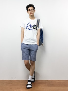 「Burner（バーナー）のアイテム（パンツ）」を使った、Yさん（メンズ・184cm）の夏コーディネート