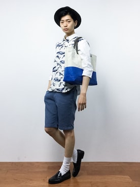 「Burner（バーナー）のアイテム（パンツ）」を使った、Yさん（メンズ・184cm）の夏コーディネート