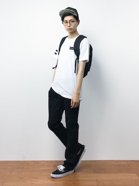 「MAGIC NUMBER（マジック ナンバー）のアイテム（帽子）」を使った、Yさん（メンズ・184cm）の夏コーディネート