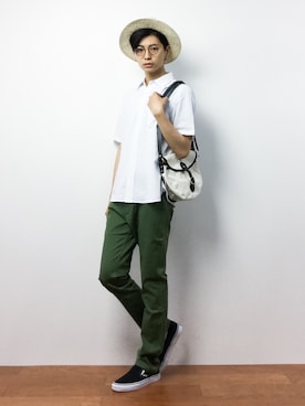 「glory crew（グローリークルー）のアイテム（その他パンツ）」を使った、Yさん（メンズ・184cm）の夏コーディネート
