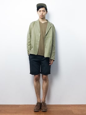 「サマーニット」｜「アイテム（その他アウター）」を使った、Yさん（メンズ・184cm）の夏コーディネート