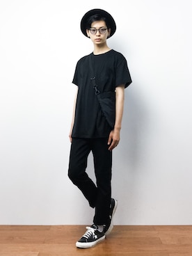 「unrelaxing（アンリラクシング）のアイテム（トップス）」を使った、Yさん（メンズ・184cm）の夏コーディネート