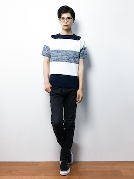 「SHIPS GENERAL SUPPLY（シップスジェネラルサプライ）のアイテム」を使った、Yさん（メンズ・184cm）の夏コーディネート