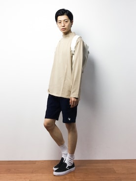 「Blue Standard （ブルースタンダード）のアイテム」を使った、Yさん（メンズ・184cm）の夏コーディネート