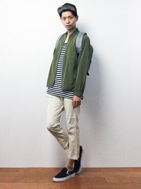 「summer」｜「アイテム（MA-1）」を使った、Yさん（メンズ・184cm）の夏コーディネート