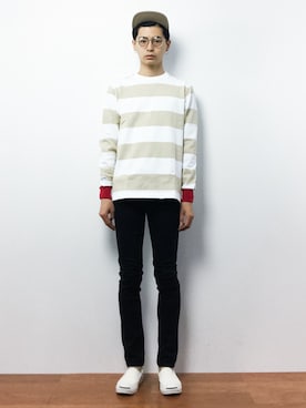 「chapter world（チャプターワールド）のアイテム（キャップ）」を使った、Yさん（メンズ・184cm）の夏コーディネート