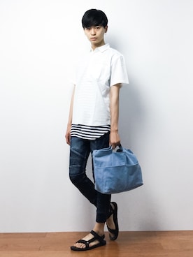 「NOT RIGID（ノットリジット）のアイテム」を使った、Yさん（メンズ・184cm）の夏コーディネート