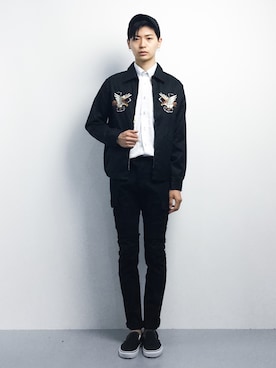 「TAKA-Q（タカキュー）のアイテム（トップス）」を使った、Yさん（メンズ・184cm）の夏コーディネート