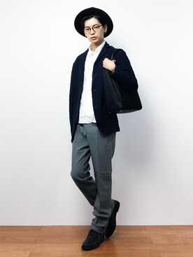 「45R（フォーティファイブアール）のアイテム（ジャケット/アウター）」を使った、Yさん（メンズ・184cm）の夏コーディネート