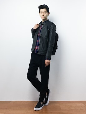 「chapter world（チャプターワールド）のアイテム（キャップ）」を使った、Yさん（メンズ・184cm）の夏コーディネート