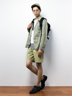 「galvanize（ガルヴァナイズ）のアイテム（トップス）」を使った、Yさん（メンズ・184cm）の夏コーディネート