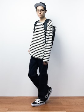 「SHIPS GENERAL SUPPLY（シップスジェネラルサプライ）のアイテム（キャップ）」を使った、Yさん（メンズ・184cm）の夏コーディネート