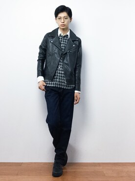 「UP START（アップスタート）のアイテム（ジャケット/アウター）」を使った、Yさん（メンズ・184cm）の夏コーディネート
