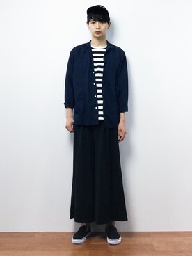 Yさんの「rehacer :Pilgrim Wide Shirt Made in Okayama Japan / プリグリムワイドシャツ メイドイン岡山ジャパン」を使ったコーディネート