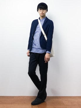 「チャイハネ（チャイハネ）のアイテム（バッグ）」を使った、Yさん（メンズ・184cm）の夏コーディネート
