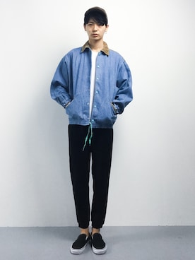 「FLAGSTUFF（フラグスタフ）のアイテム（ジャケット/アウター）」を使った、Yさん（メンズ・184cm）の秋コーディネート