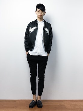 「SWAGGER（スワッガー）のアイテム（キャップ）」を使った、Yさん（メンズ・184cm）の秋コーディネート