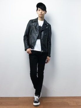 「SWAGGER（スワッガー）のアイテム（キャップ）」を使った、Yさん（メンズ・184cm）の秋コーディネート