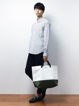 「CONVERSE（コンバース）のアイテム（バッグ）」を使った、Yさん（メンズ・184cm）の秋コーディネート