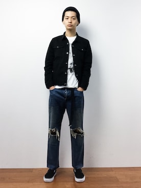 「JOURNAL STANDARD relume（ジャーナルスタンダード　レリューム）のアイテム（ニットキャップ/ビーニー）」を使った、Yさん（メンズ・184cm）の秋コーディネート