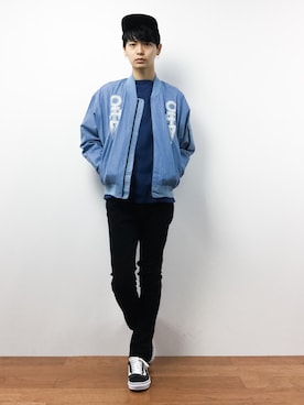 「wisdom（ウィズダム）のアイテム（ジャケット/アウター）」を使った、Yさん（メンズ・184cm）の秋コーディネート