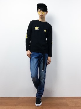 「SCOTCH & SODA（スコッチ アンド ソーダ）のアイテム（パンツ）」を使った、Yさん（メンズ・184cm）の秋コーディネート