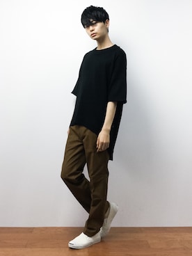 「glamb（グラム）のアイテム（トップス）」を使った、Yさん（メンズ・184cm）の秋コーディネート
