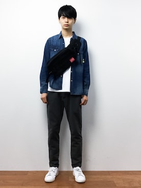 「WORLD WORKERS（ワールドワーカーズ）のアイテム（トップス）」を使った、Yさん（メンズ・184cm）の秋コーディネート