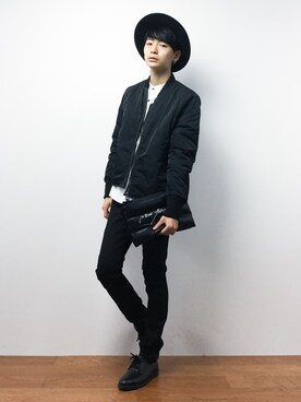 「CHEAP MONDAY（チープマンデイ）のアイテム（ブルゾン）」を使った、Yさん（メンズ・184cm）の秋コーディネート