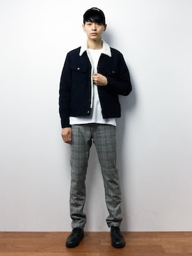 「MONKEY TIME（モンキータイム）のアイテム（帽子）」を使った、Yさん（メンズ・184cm）の秋コーディネート